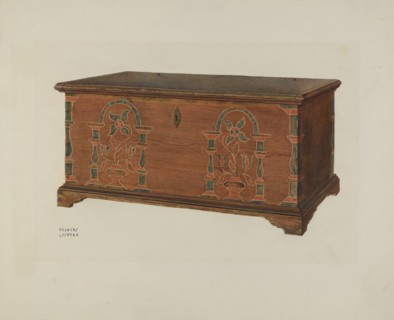 Pa. German Dower Chest, 1935/1942. Creator: Frances Lichten.