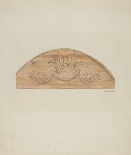 Classical Leaves and Scroll, 1935/1942. Creator: Randolph F Miller.