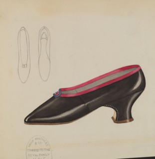 Woman's Slippers, c. 1936. Creator: Esther Hansen.
