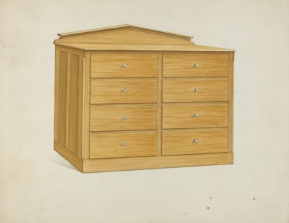 Shaker Chest of Drawers, c. 1936. Creator: Ray Holden.