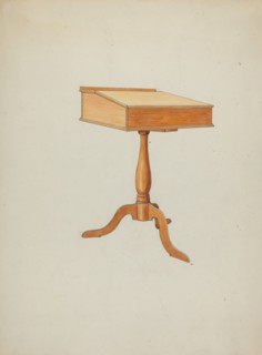 Shaker School Desk, c. 1936. Creator: Ray Holden.