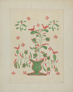 Stencilled Wall, c. 1936. Creator: Ray Holden.