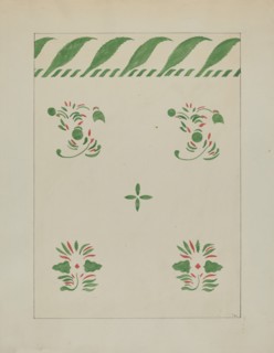 Stencilled Wall, c. 1936. Creator: Ray Holden.
