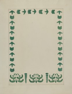 Stencilled Wall Decoration, c. 1936. Creator: Ray Holden.