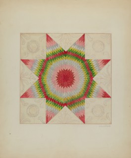 Patchwork Quilt, c. 1936. Creator: Jules Lefevere.