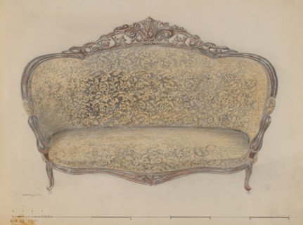 Sofa, c. 1936. Creator: Edith Magnette.