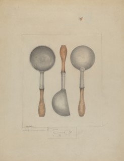 Pewter Ladle, c. 1936. Creator: Henry Meyers.