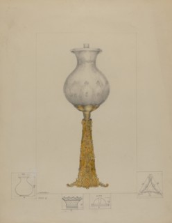 Metal Base Lamp, c. 1936. Creator: Henry Meyers.