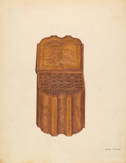 Knife Box - Mahogany, c. 1936. Creator: Henry Meyers.