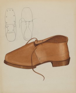 Man's Shoe, c. 1936. Creator: Marie Mitchell.