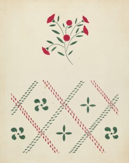 Stencilled Wall, c. 1936/1942. Creator: Ray Holden.