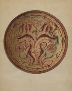 Pa. German Plate, c. 1937. Creator: Charles Garjian.
