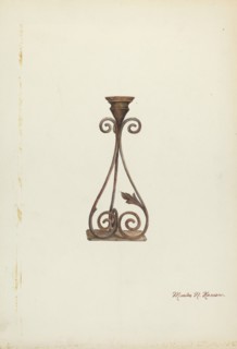 Candlesticks, c. 1937. Creator: Marius Hansen.
