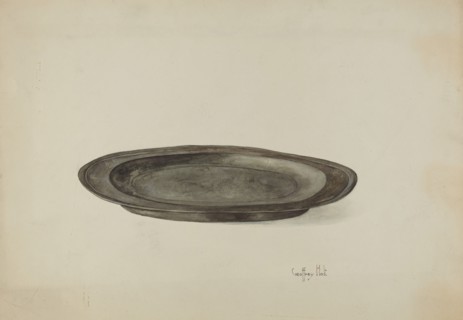Pewter Plate, c. 1937. Creator: Geoffrey Holt.