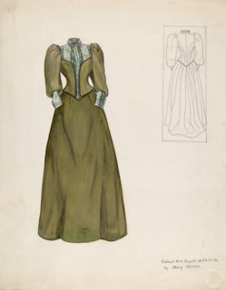 Dress, c. 1937. Creator: Mary E Humes.