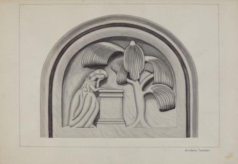 Carving for a Tombstone, c. 1937. Creator: Gordena Jackson.