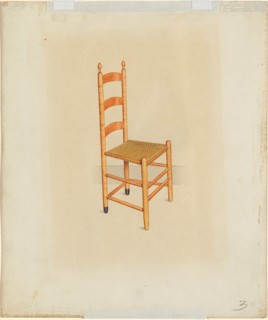 Shaker Tilting Chair, c. 1937. Creator: John W Kelleher.