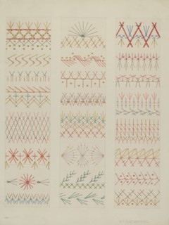 Crazy Quilt (Stitches), c. 1937. Creator: William Kieckhofel.