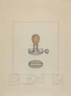 Pewter Stamp, c. 1937. Creator: Henry Meyers.