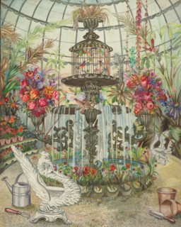 Conservatory Fountain, c. 1938. Creator: Perkins Harnly.