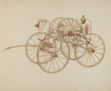 Fire Hose Reel, c. 1938. Creator: Hans Mangelsdorf.