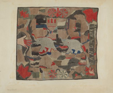 Hooked Rug, c. 1939. Creator: Henry Granet.