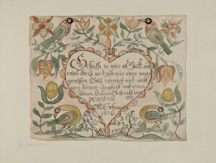 Illuminated Psalm, c. 1939. Creator: Elmer R. Kottcamp.