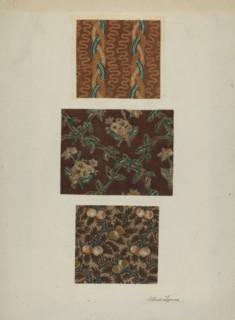 Printed Cottons from Quilt, c. 1939. Creator: Albert J. Levone.