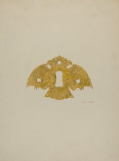 Lock Plate, c. 1940. Creator: Edward Jewett.