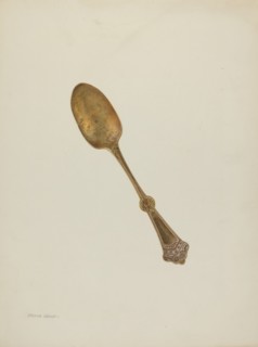 Dessert Spoon, c. 1940. Creator: Frank M Keane.
