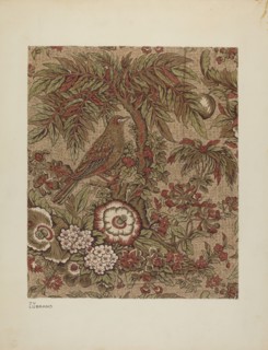 Printed Cotton Chintz, c. 1940. Creator: Joseph Lubrano.