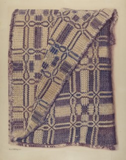 Woven Coverlet, c. 1941. Creator: Edith Magnette.