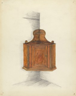 Corner Cupboard, c. 1953. Creator: Meyer Goldbaum.