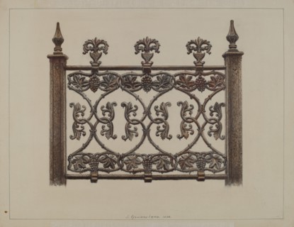 Fence Panel, 1938. Creator: J. Howard Iams.