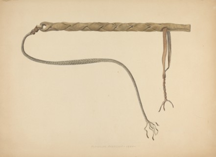 Rawhide Herder's Whip, 1940. Creator: Alexander Anderson.