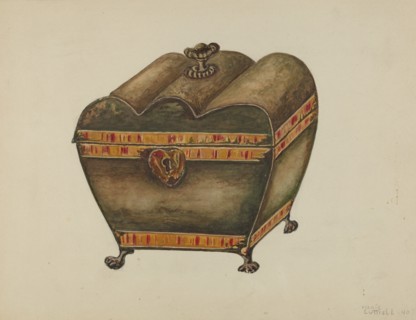 Tea Caddy, 1940. Creator: Marie Lutrell.