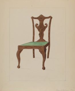 Walnut Chair, 1935/1942. Creator: Frederick Jackson.