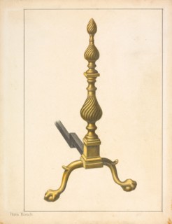 Andiron (one of pair), 1935/1942. Creator: Hans Korsch.