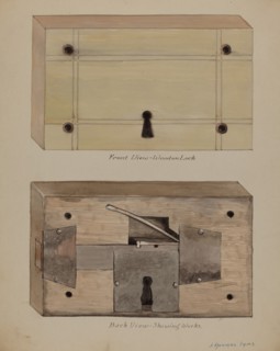 Lock, c. 1936. Creator: J. Howard Iams.