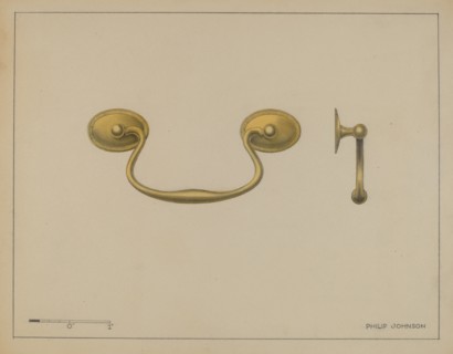 Drawer Pull, c. 1936. Creator: Philip Johnson.