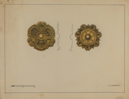 Rosette Mounts, c. 1936. Creator: Philip Johnson.