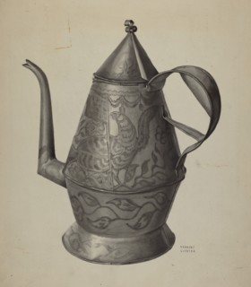 Pa. German Coffee Pot, c. 1936. Creator: Frances Lichten.