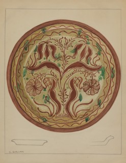 Pa. German Plate, c. 1937. Creator: Charles Garjian.