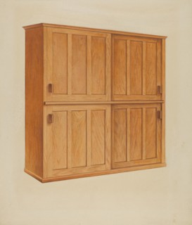 Shaker Bookcase, c. 1937. Creator: John W Kelleher.