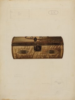 Hide Covered Trunk, c. 1937. Creator: Samuel O. Klein.