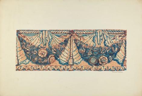 Wall Paper Border, c. 1937. Creator: Frances Lichten.