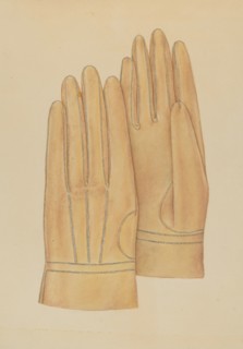 Man's Gloves, c. 1938. Creator: Melita Hofmann.