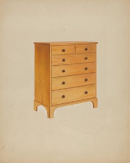 Shaker Chest of Drawers, c. 1938. Creator: John W Kelleher.