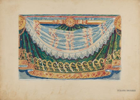 Wall Paper Border Design, c. 1939. Creator: Holger Hansen.