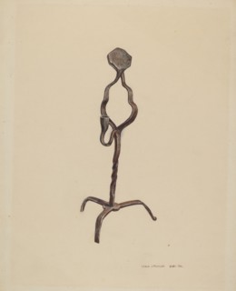 Combination Rush/Candle Holder, c. 1939. Creator: Leslie Macklem.